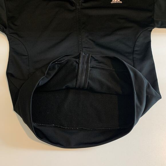 Adidas Jacket Girl Large Black Multi Tricot 3 Stripes Track Full Zip Semi Fitted - Picture 11 of 13